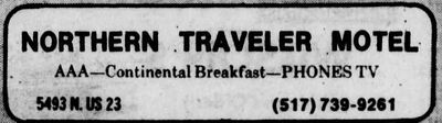 Northern Traveler Motel - July 13 1975 Ad (newer photo)